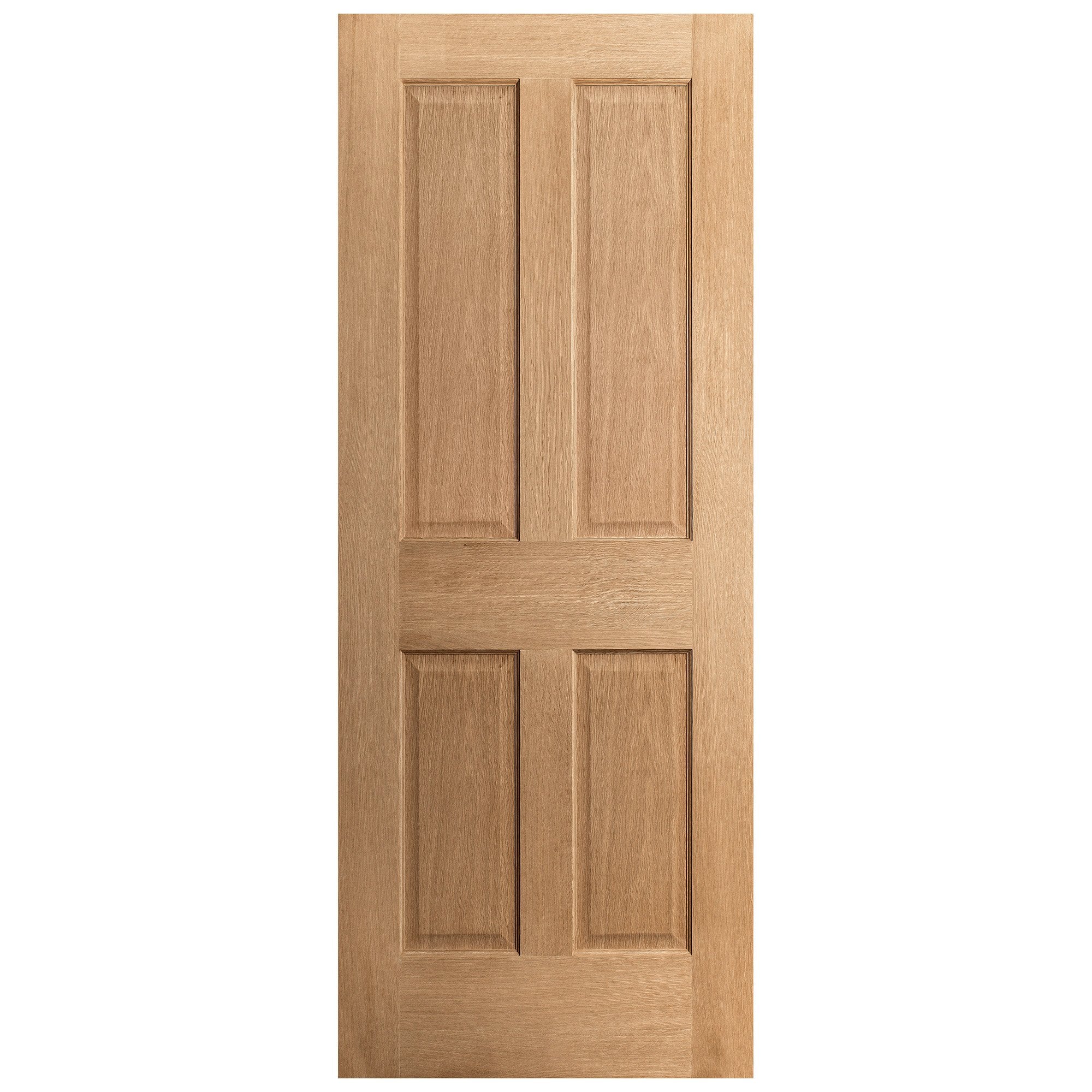 Oak Internal Unfinished Victorian Made-to-Measure FD30 Fire Door (122639) - Image 3