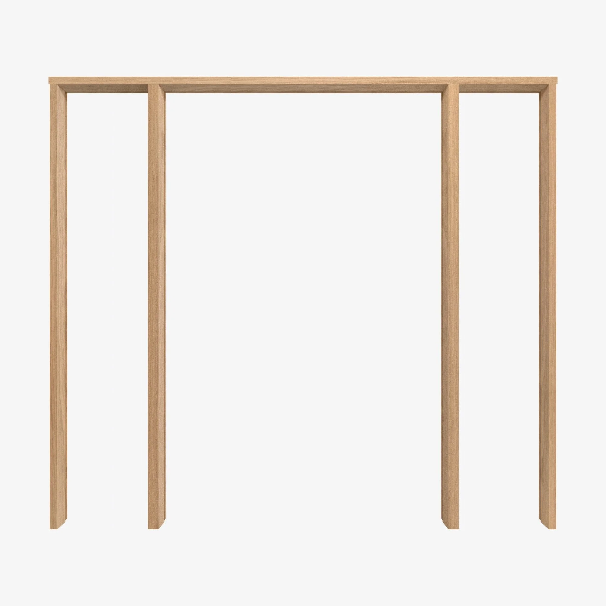 Oak Unfinished Internal Shaker 4L Obscure Glass Sidelight Room Divider Set (123133) - Image 2