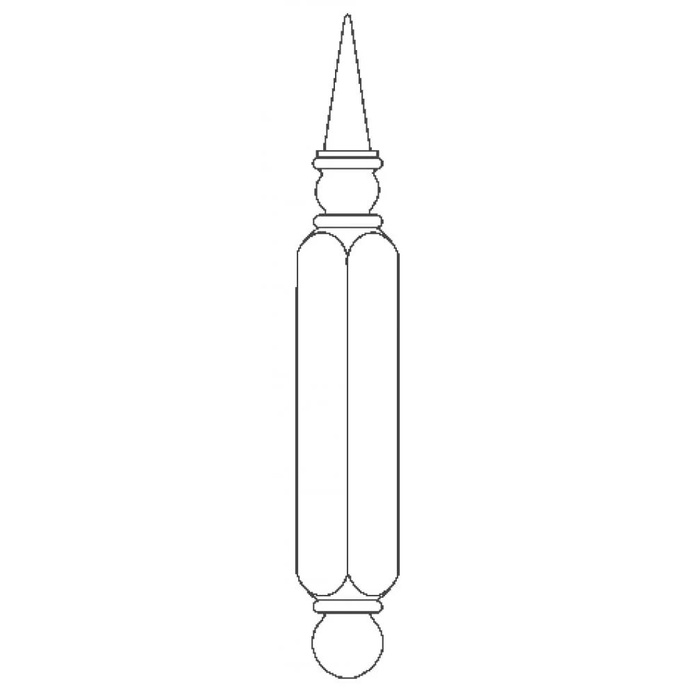 Unfinished Pine Porch Finial (74202) - Image 3