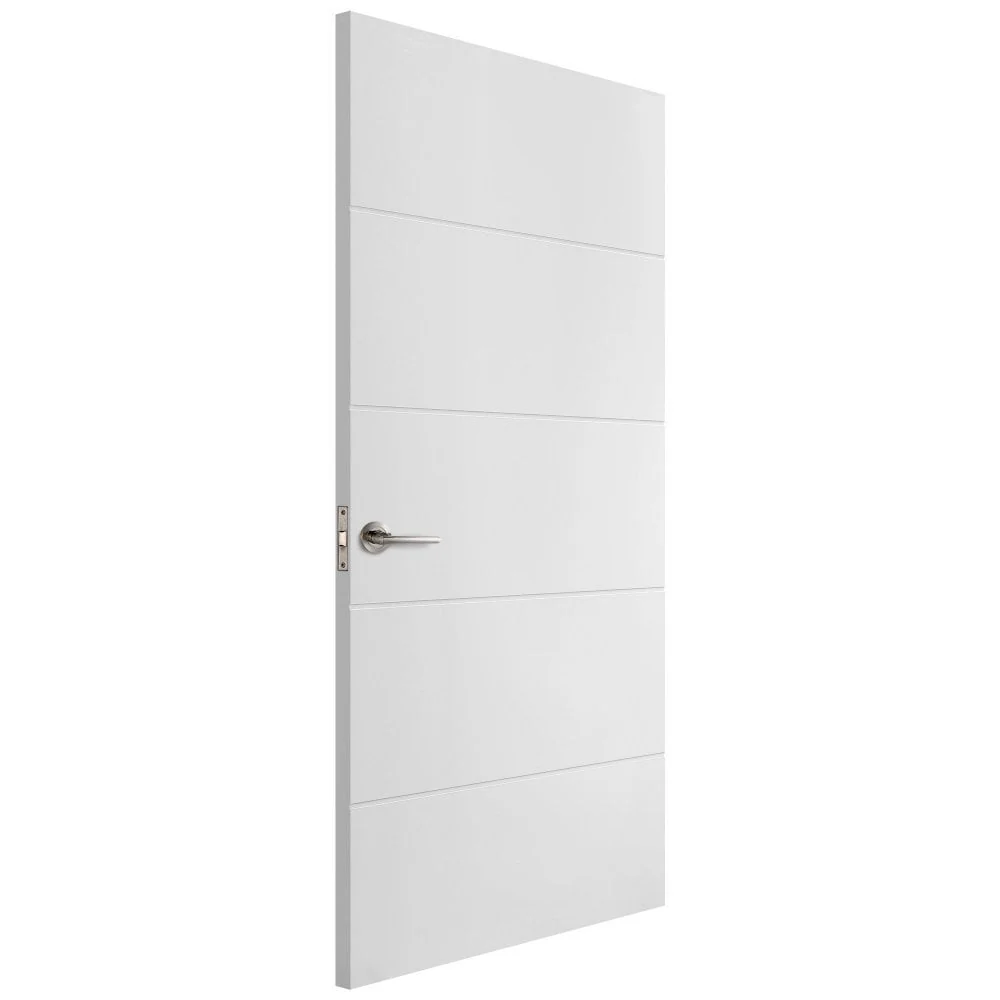 White Internal Lifestyle Moulded Smooth Horizontal 5 Panel FD30 Fire Door (124334) - Image 2