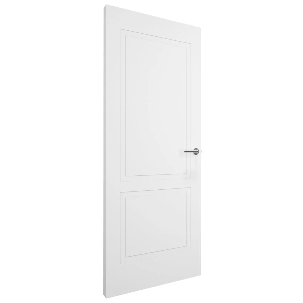 White Internal Lifestyle Moulded Smooth Shallow Groove 2 Panel Door (124298) - Image 2