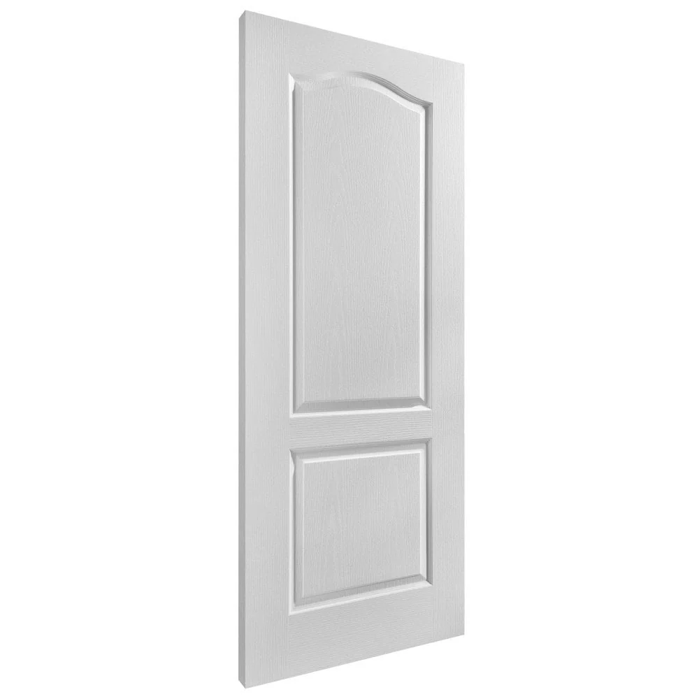 White Internal Lifestyle Moulded Textured Classique 2 Panel Arch Door (124295) - Image 2