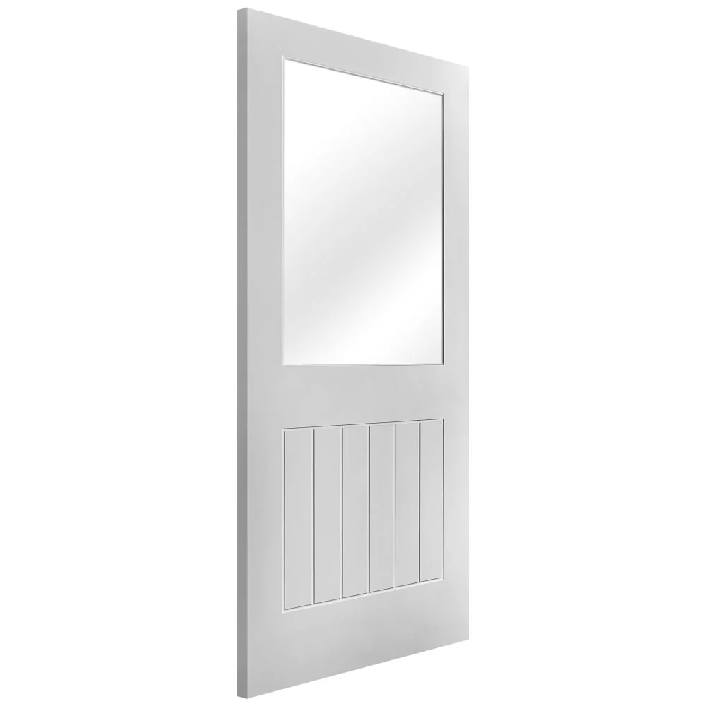 White Internal Primed Cottage 1 Light Clear Glass Door (51781) - Image 4