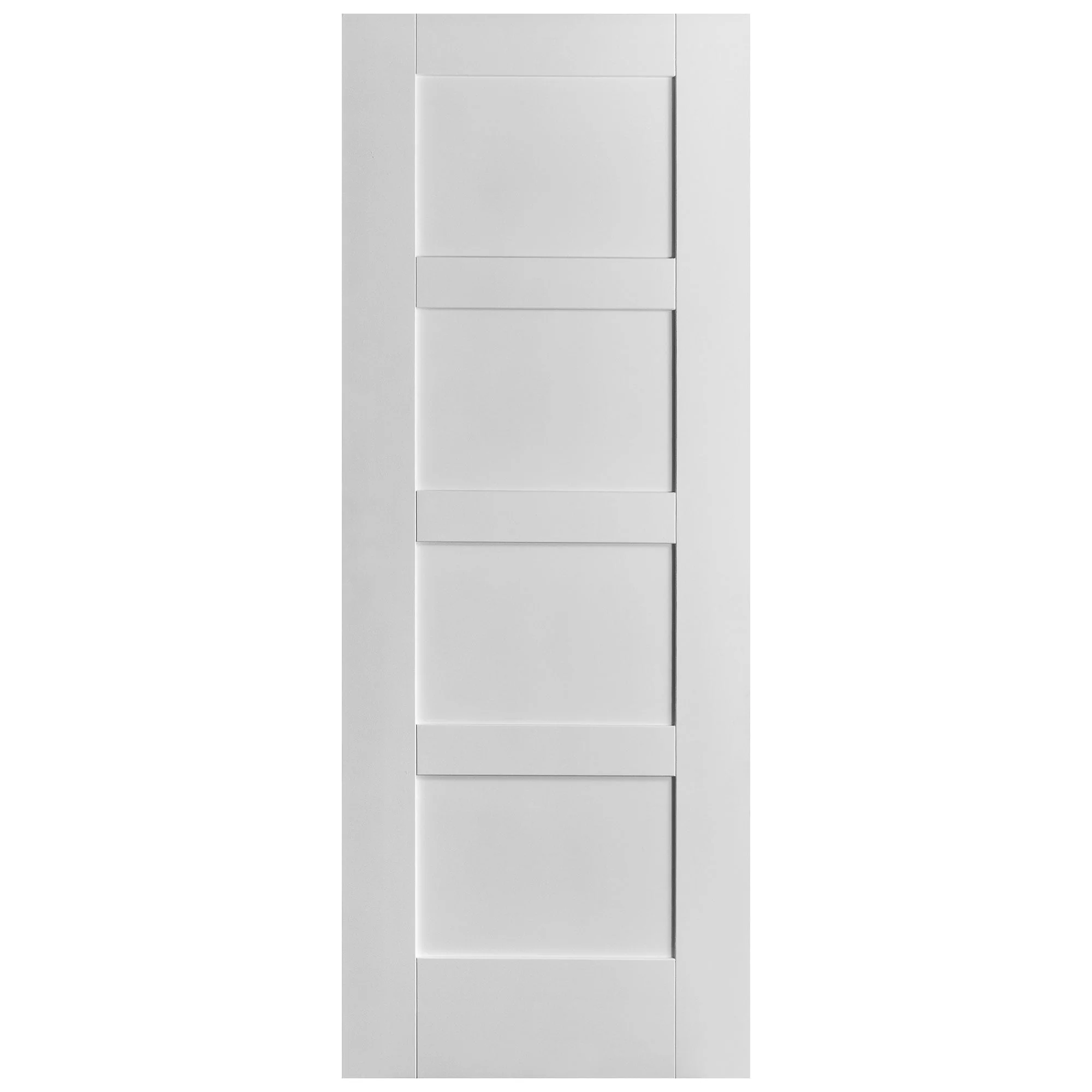 White Internal Primed Flat Shaker 4 Panel Door (51774) - Image 3