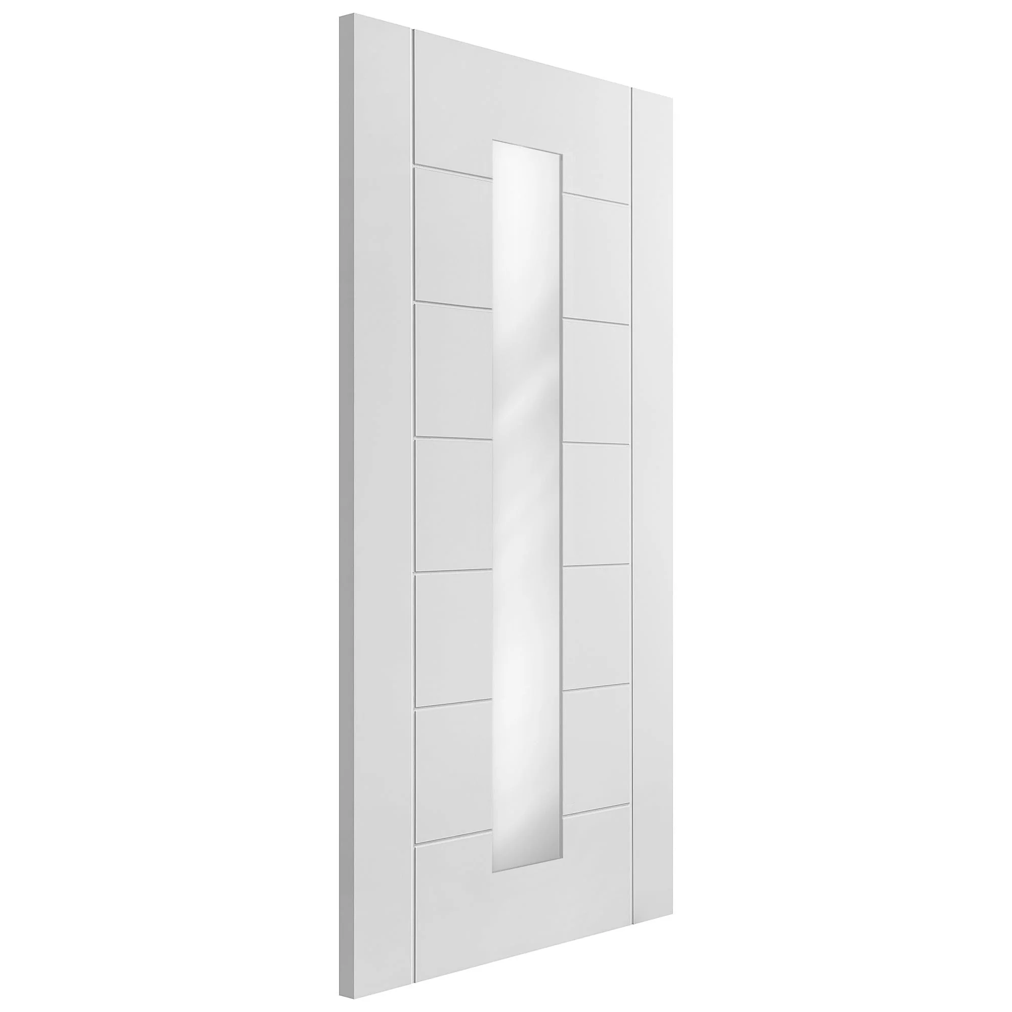 White Internal Primed Pedrena 1 Light Clear Glass Door (57566) - Image 3