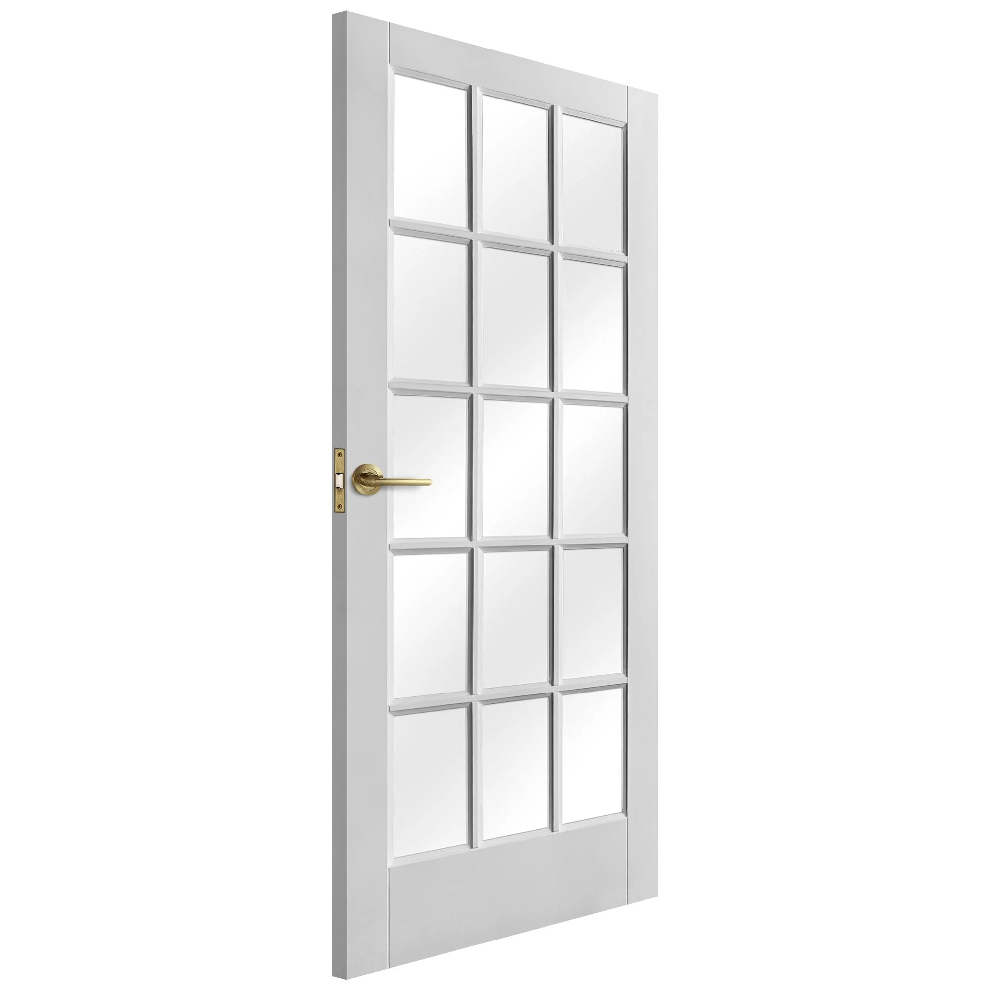 White Internal Primed SA 15 Light Clear Glass Door (51773) - Image 2
