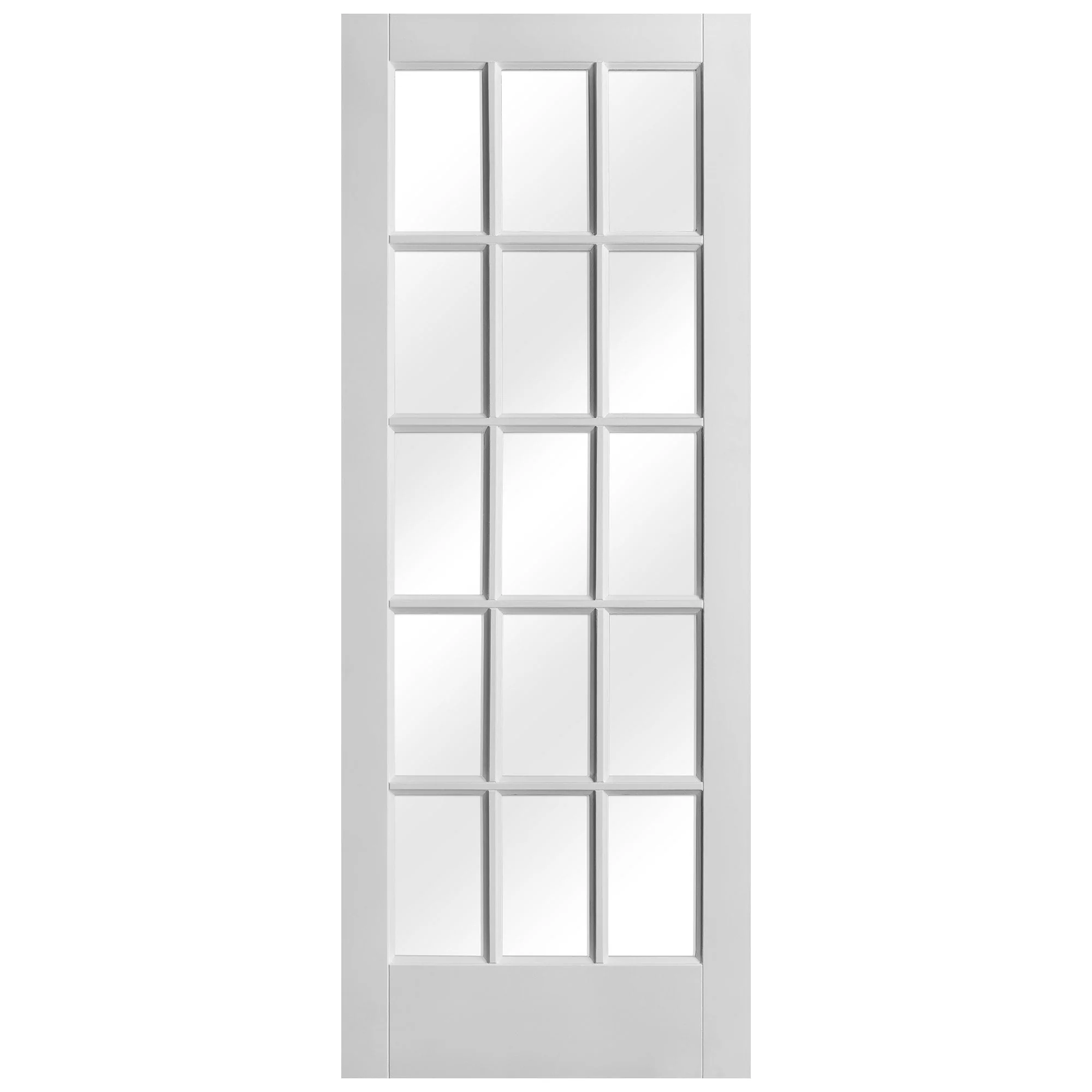 White Internal Primed SA 15 Light Clear Glass Door (51773) - Image 3