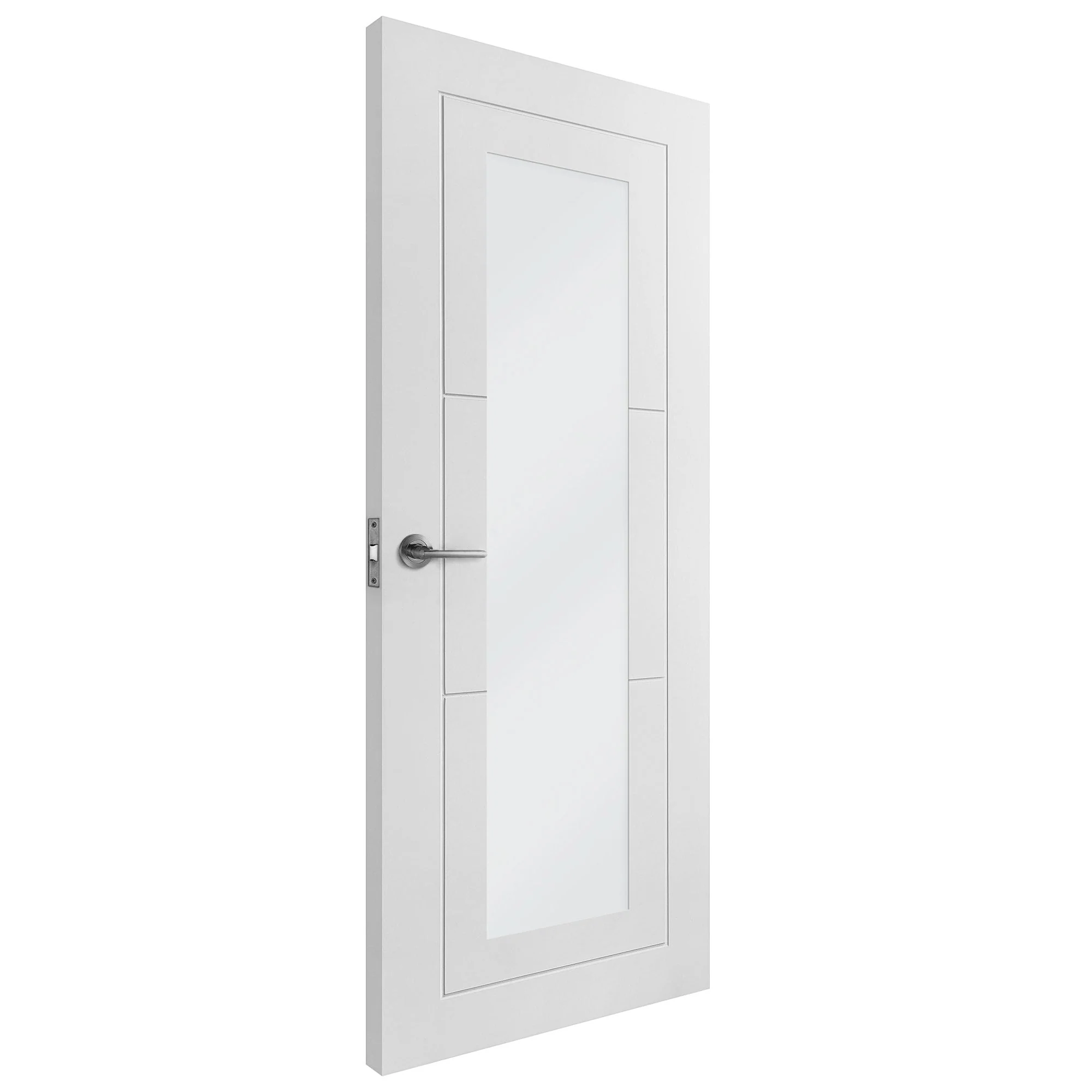 White Internal Primed Temple 1 Light Clear Glass Door (79066) - Image 2