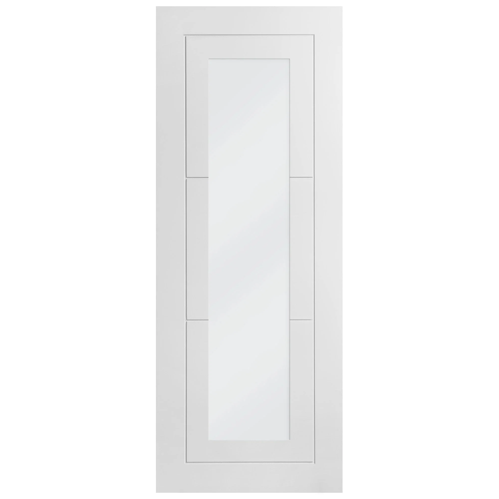 White Internal Primed Temple 1 Light Clear Glass Door (79066) - Image 3