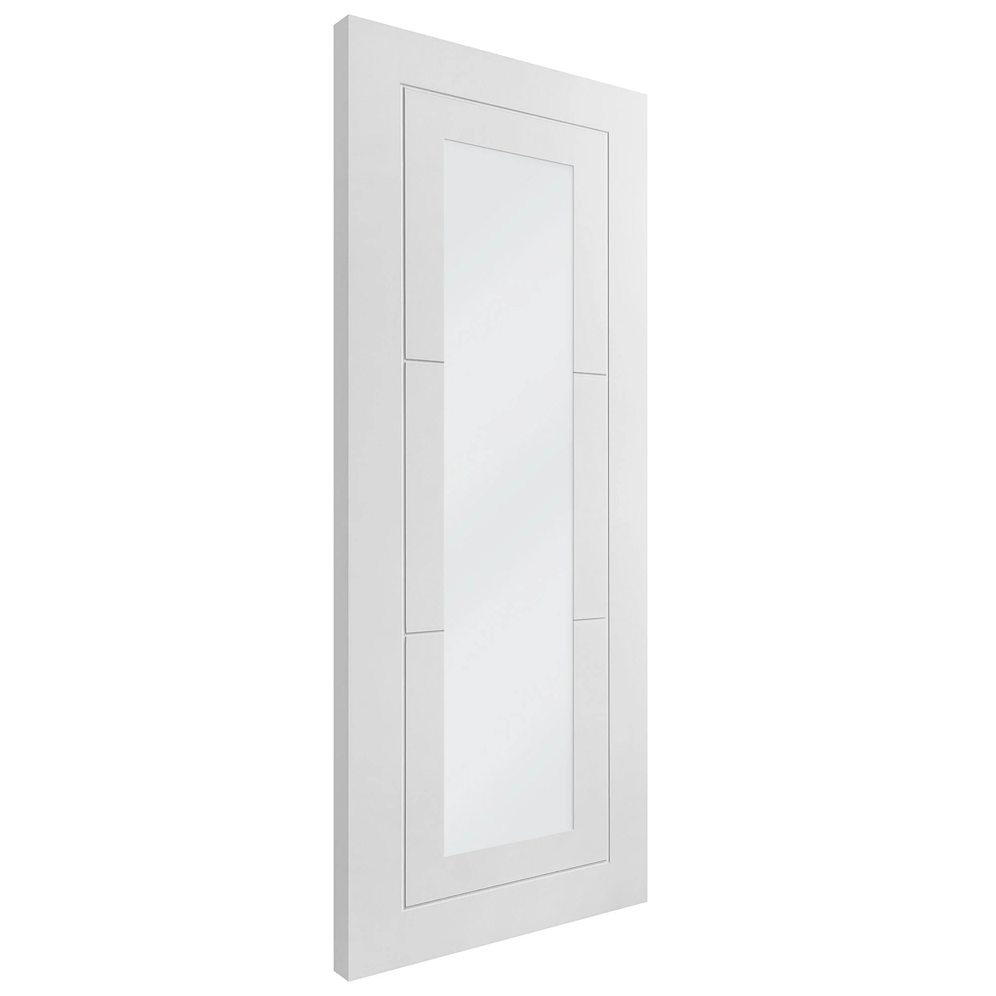 White Internal Primed Temple 1 Light Clear Glass Door (79066) - Image 4