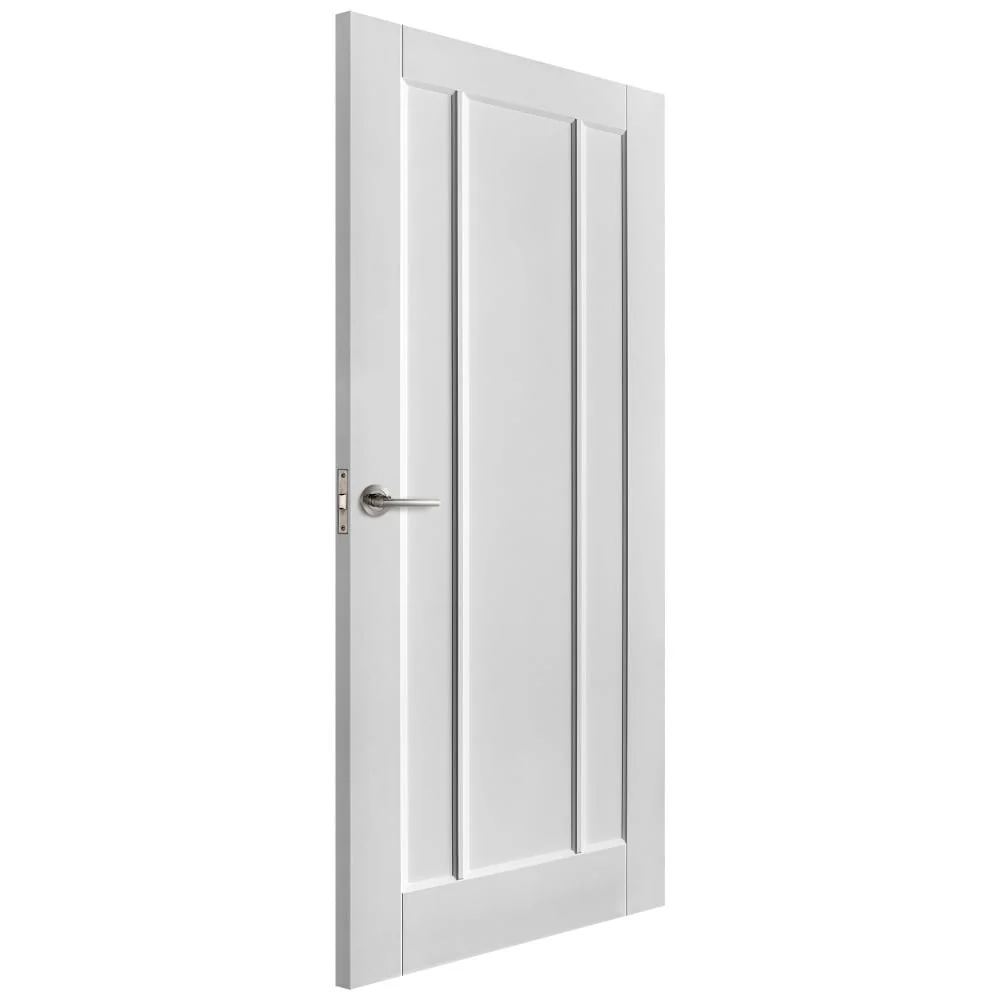 White Internal Primed Toledo 3 Panel Fire Door (115601) - Image 2