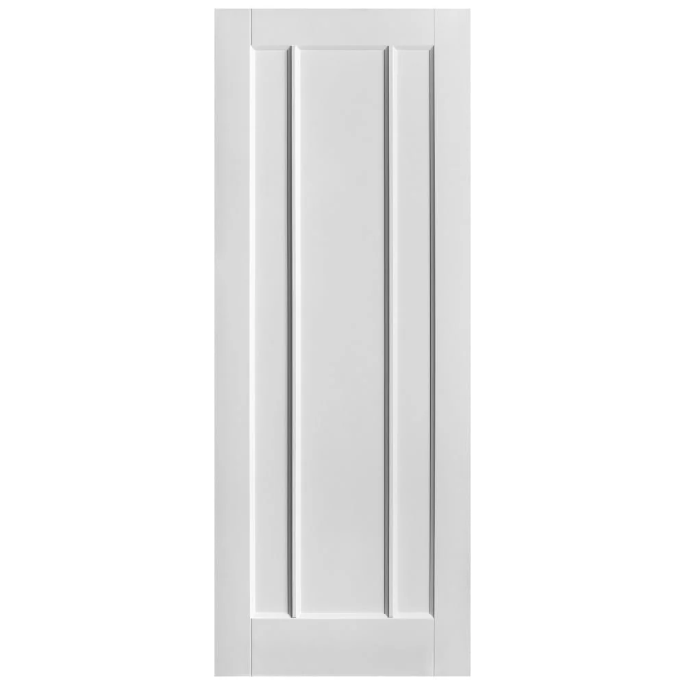 White Internal Primed Toledo 3 Panel Fire Door (115601) - Image 3