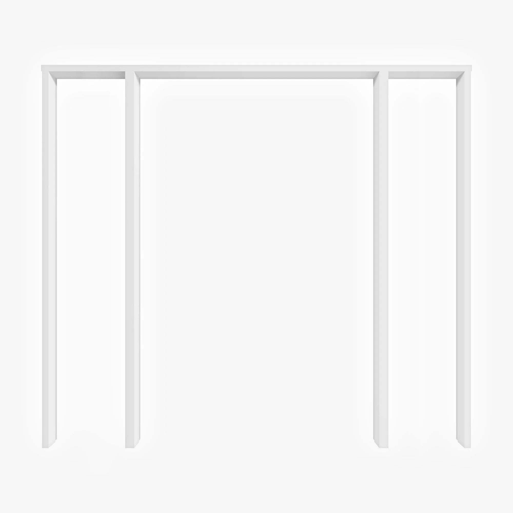 White Primed Internal DX 1930's Clear Glass Sidelight Room Divider Set (123145) - Image 2