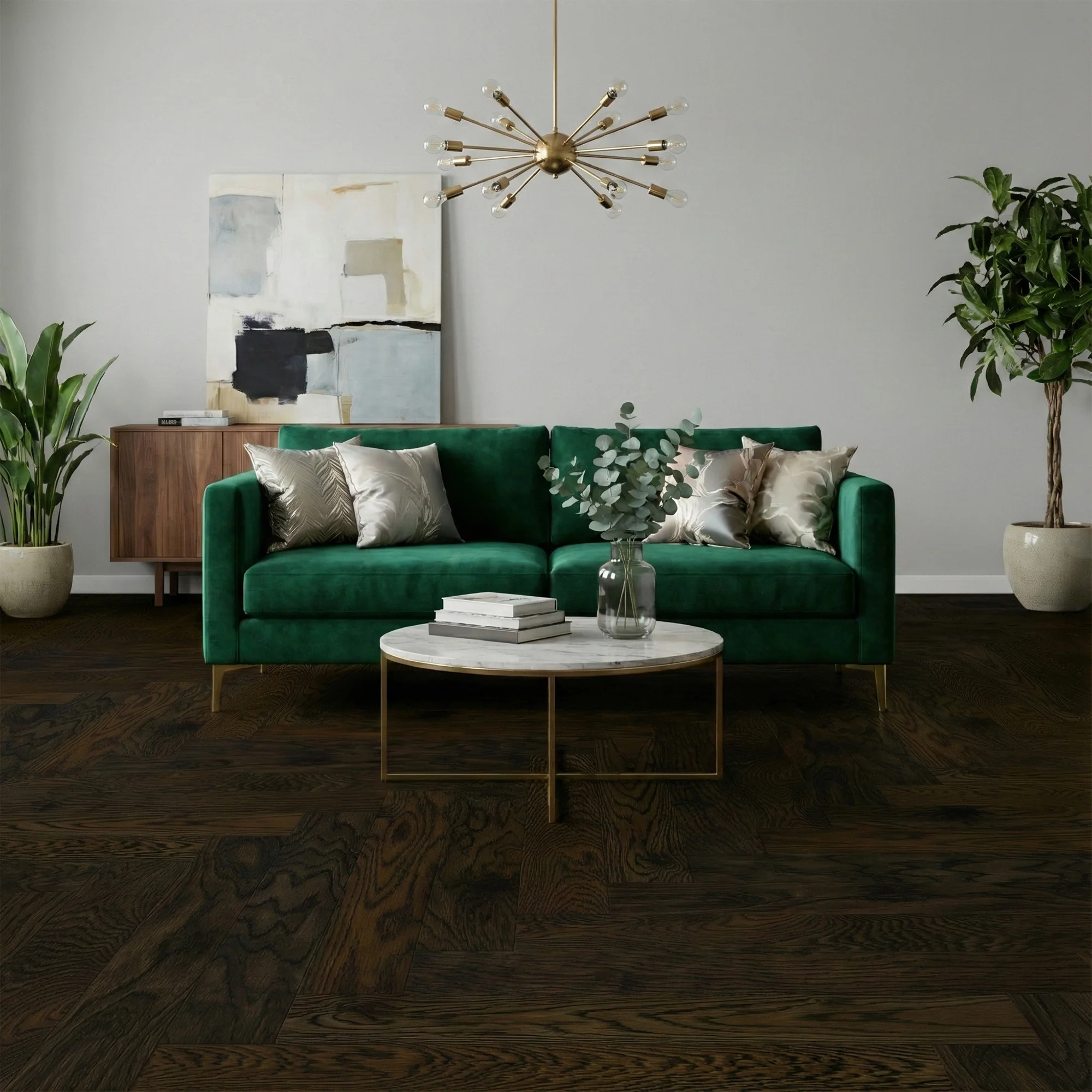 Dark Oak - 18mm UV Lacquered Sample (LIBHB14x90DAR) - Image 2