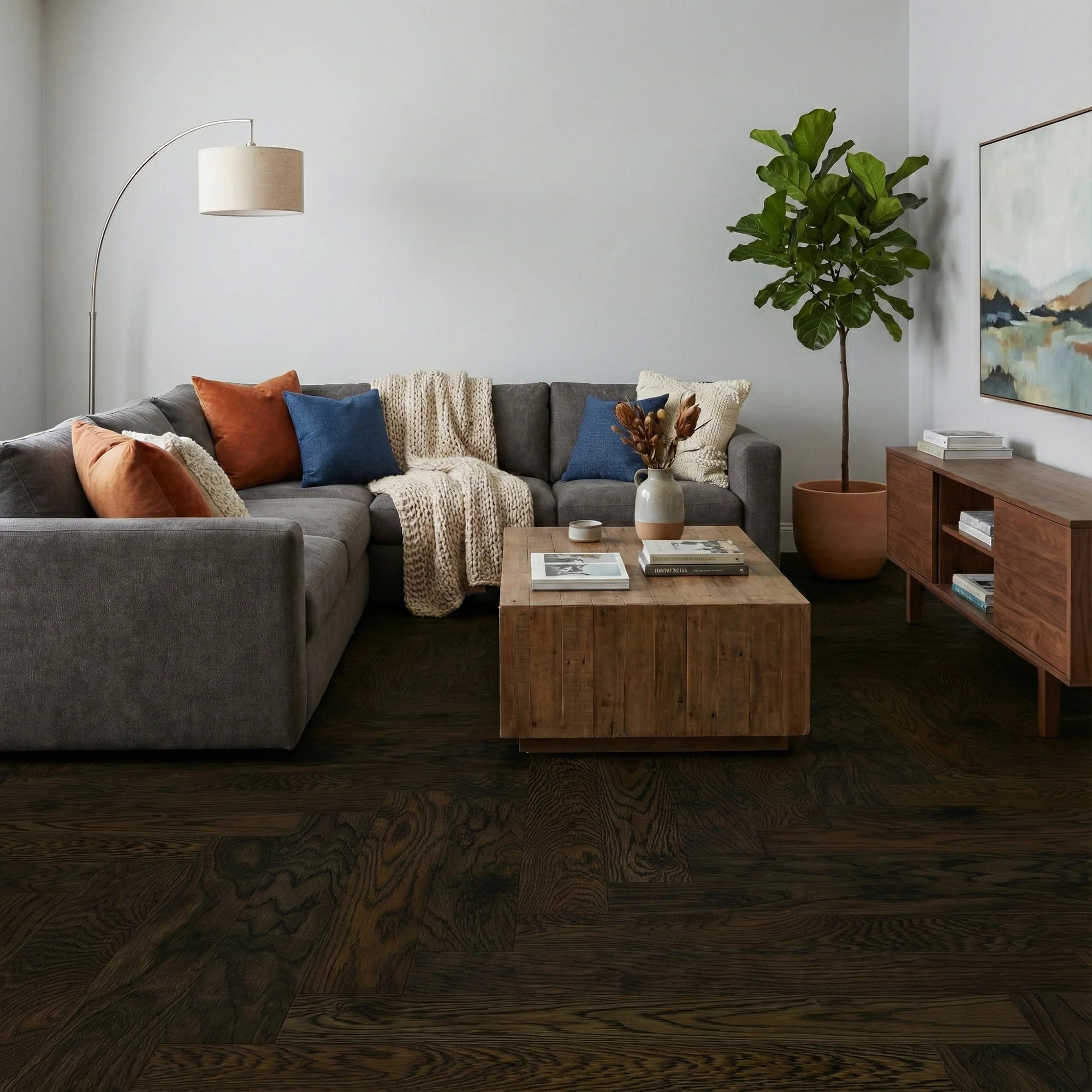 Dark Oak - 18mm UV Lacquered Sample (LIBSOHB18x90DAR) - Image 2