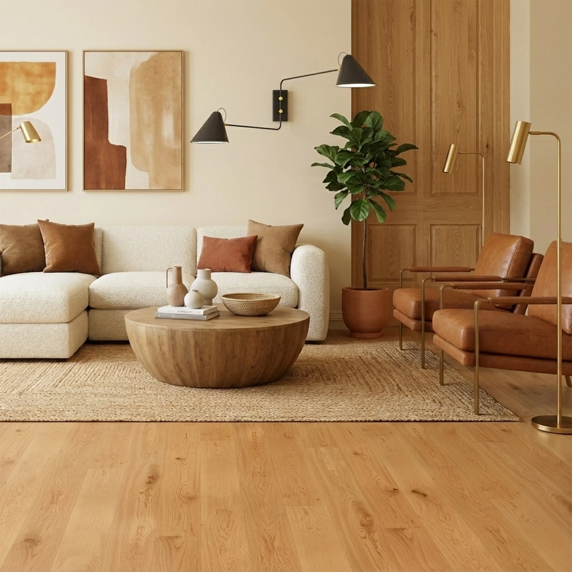 Natural Oak - 18mm UV Lacquered Sample (LIBSO18x90) - Image 2
