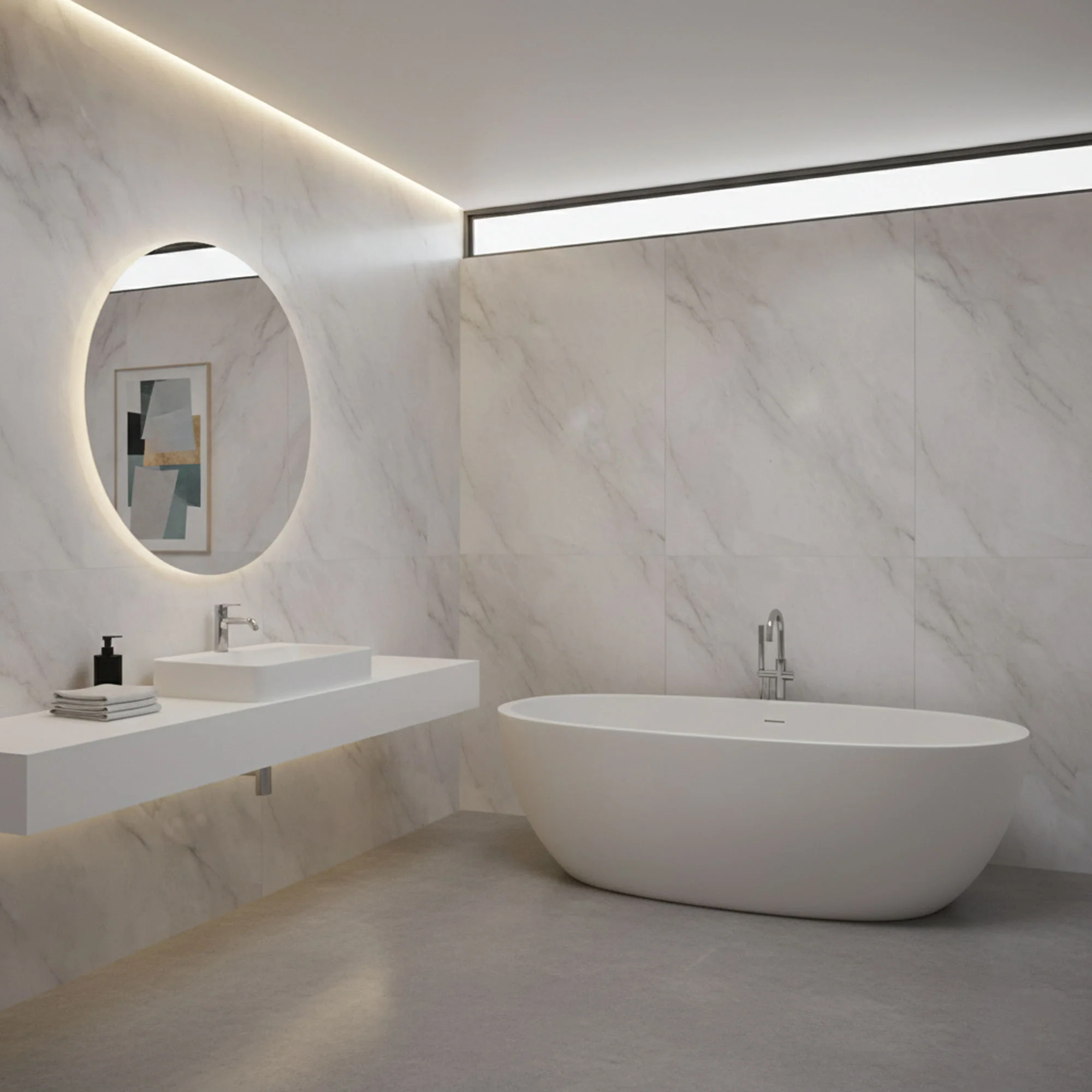 Light grey marble - 10mm Gloss Sample (SP5) - Image 2