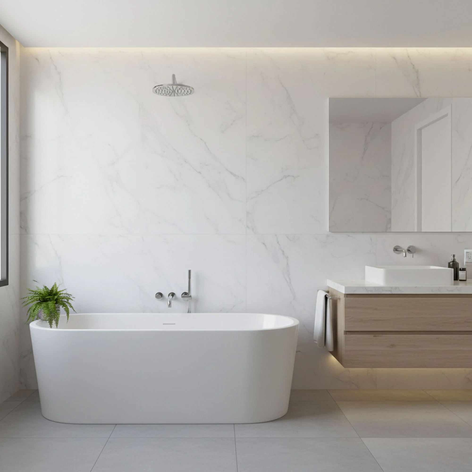 White marble - 10mm Gloss Sample (SP2) - Image 2