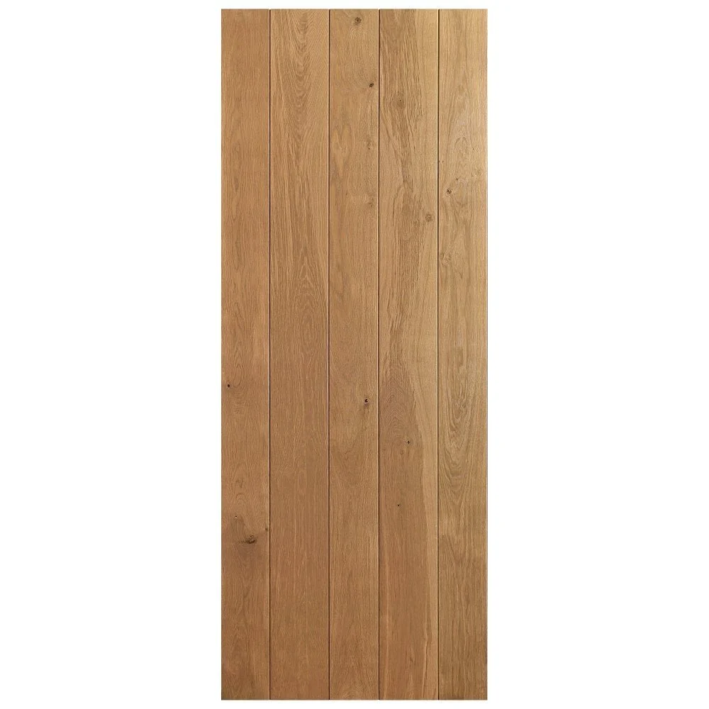 Solid Rustic Oak Grange Unfinished 3 Ledged Door (LDOAKLEDGED) - Image 3