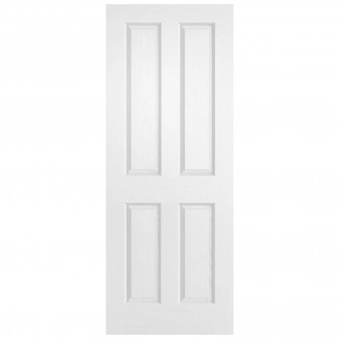 White Internal Fully Finished Lifestyle Textured 4 Panel Square Top Door - Image 3