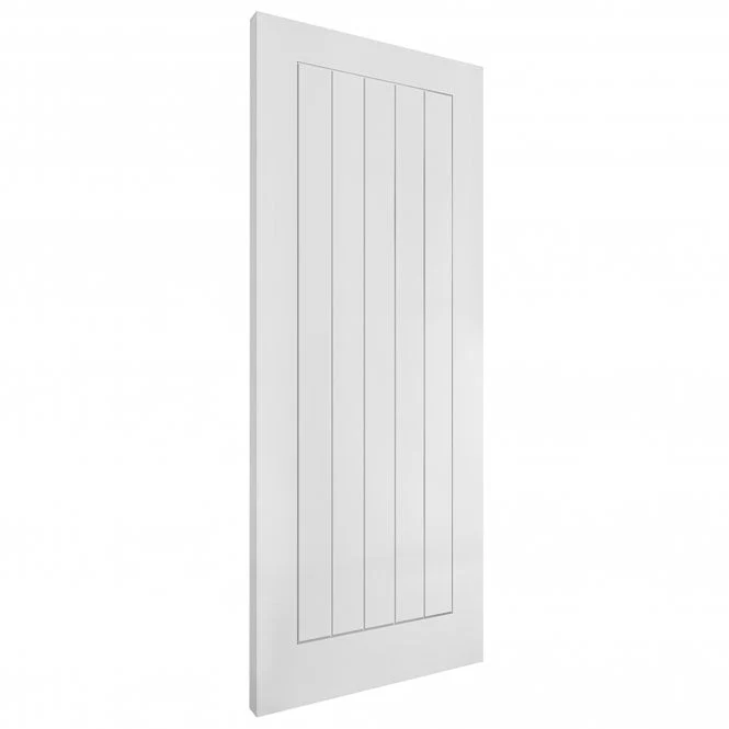 White Internal Lifestyle Moulded Smooth Cottage 5 Panel Door (124297) - Image 2