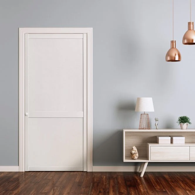 White Internal Painted Full-Shaker Wardrobe Cupboard Door (106423) - Image 2